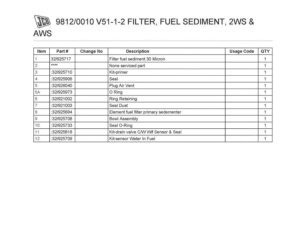 Купить Фильтр топливный грубой очистки 32/925694, 320/A7128 JCB со склада в Москве. Оригинальные и OEM запчасти в наличии. Широкий выбор, гарантия качества. | РУСТЕХ.