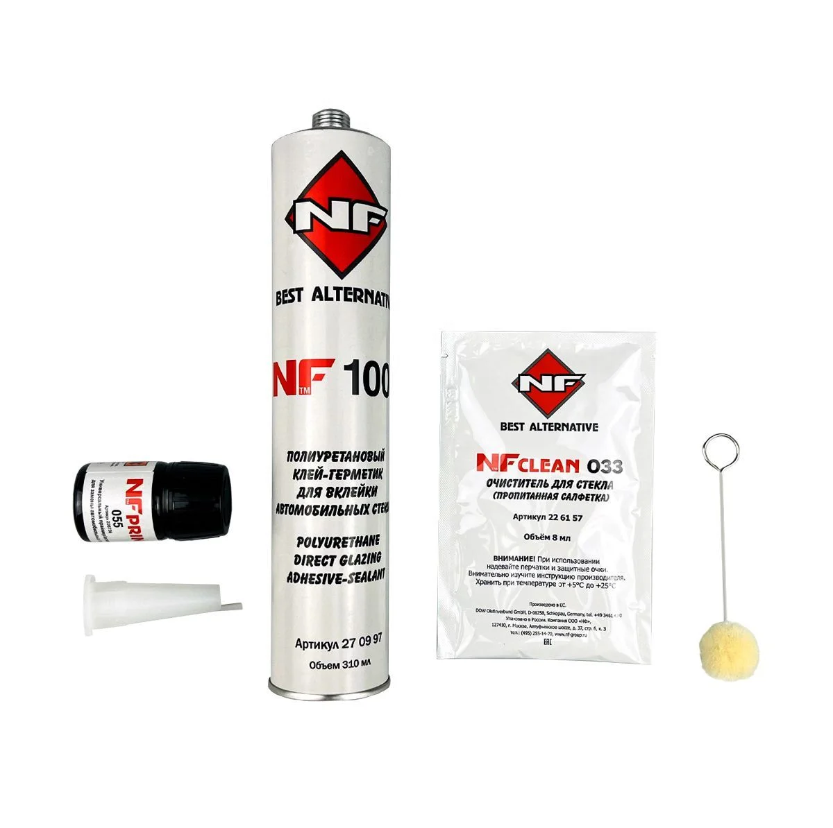 Набор для вклейки стекла NF 1007 купить со склада в Москве. Оригинальные и OEM запчасти в наличии. Широкий выбор, гарантия качества. | РУСТЕХ.