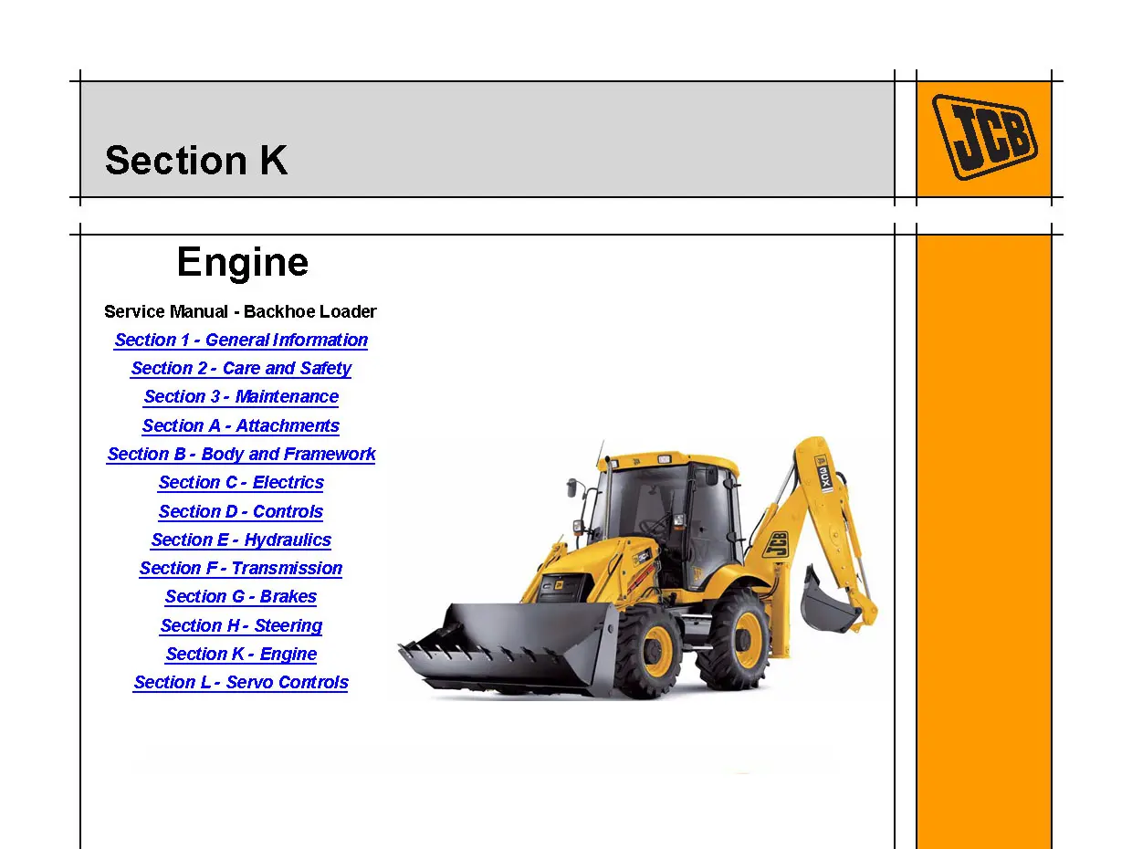 Двигатель JCB 3CX / 4CX — руководство по обслуживанию и ремонту