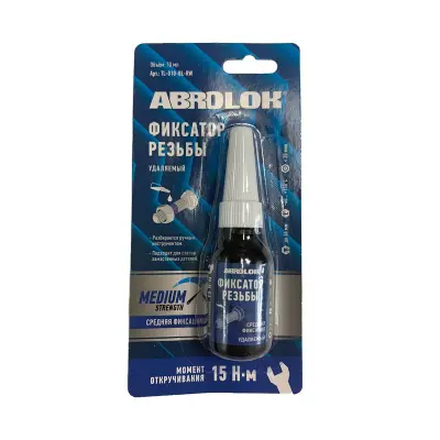 Купить Фиксатор резьбовых соединений синий ABRO 10мл.TL-010-BL /1/12 со склада в Москве. Оригинальные и OEM запчасти в наличии. Широкий выбор, гарантия качества. | РУСТЕХ.
