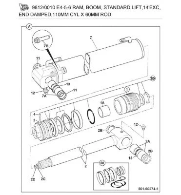 Купить Гидроцилиндр подъема задней стрелы 561/60273, 561/60274, 561/60280, 561/60279 (с демпфером) TMP А со склада в Москве. Оригинальные и OEM запчасти в наличии. Широкий выбор, гарантия качества. | РУСТЕХ.