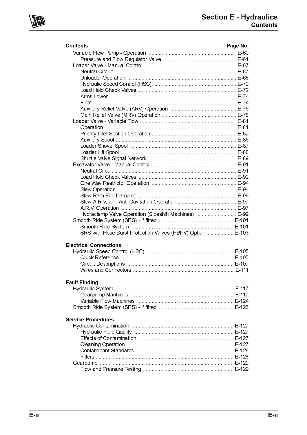 Гидравлическая система JCB 3CX / 4CX — сервисное руководство