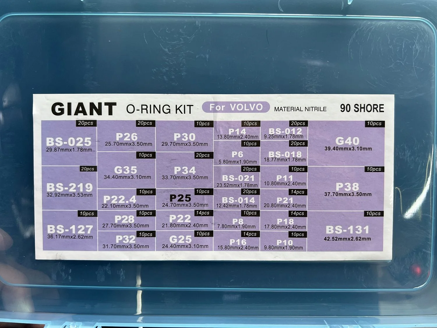 Набор уплотнительных колец VOLVO MLT-VLV
