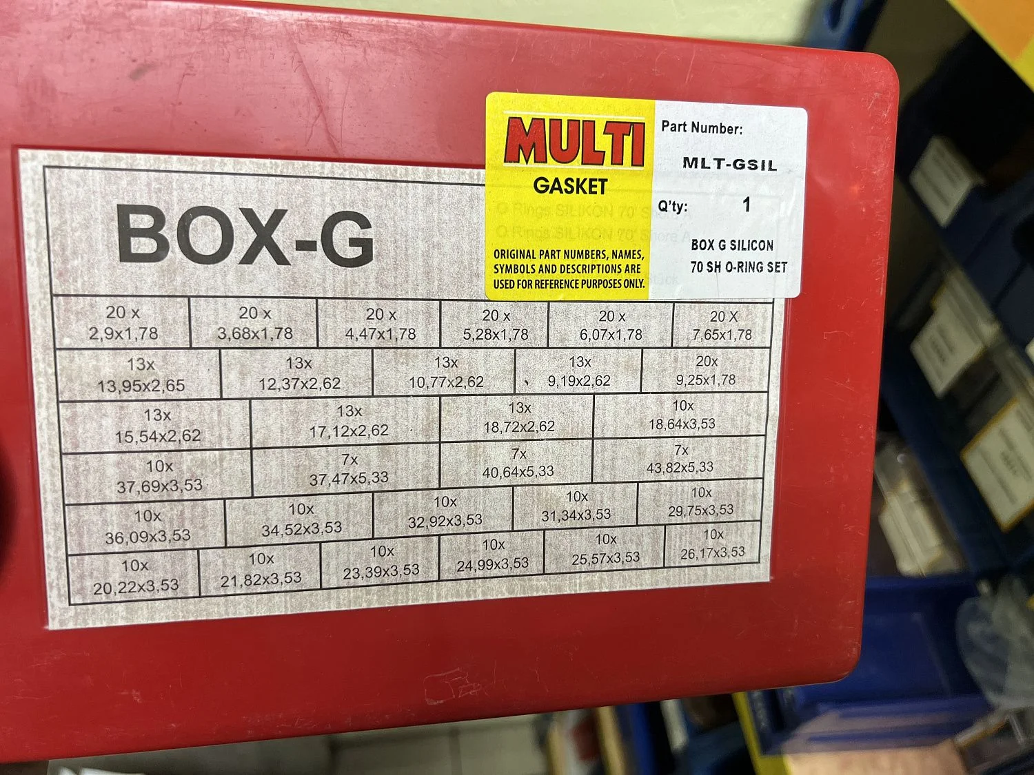 Набор уплотнительных колец MLT-GSIL