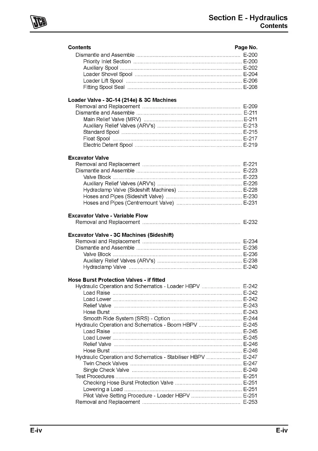 Гидравлическая система JCB 3CX / 4CX — сервисное руководство