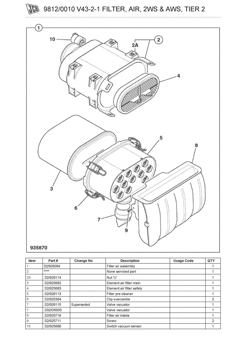 Купить Фильтр воздушный внутренний 32/925683 JCB со склада в Москве. Оригинальные и OEM запчасти в наличии. Широкий выбор, гарантия качества. | РУСТЕХ.