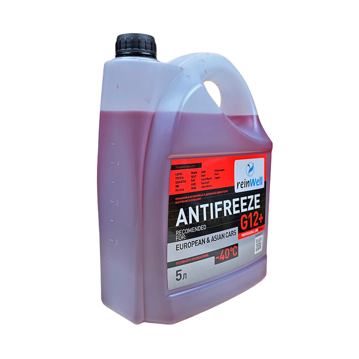 Купить Антифриз ReinWell G12+ красный (5л) 3208 А со склада в Москве. Оригинальные и OEM запчасти в наличии. Широкий выбор, гарантия качества. | РУСТЕХ.
