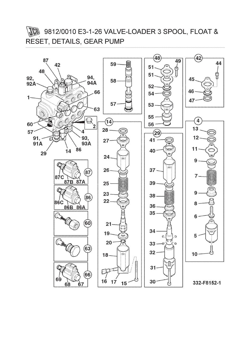 Купить Гидрораспределитель передний 332/F8152 Н JCB со склада в Москве. Оригинальные и OEM запчасти в наличии. Широкий выбор, гарантия качества. | РУСТЕХ.