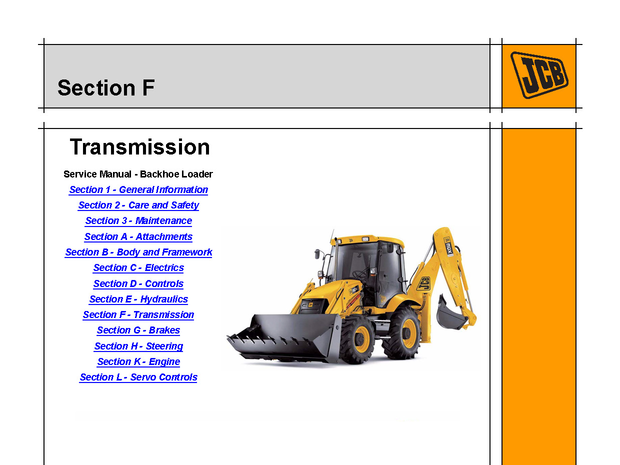Трансмиссия JCB 3CX / 4CX — сервисное руководство