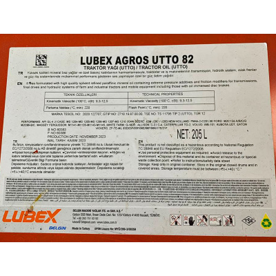 Купить Масло трансмиссионное LUBEX Agros UTTO 82 10W-30 GL-4 (бочка 205л) со склада в Москве. Оригинальные и OEM запчасти в наличии. Широкий выбор, гарантия качества. | РУСТЕХ.