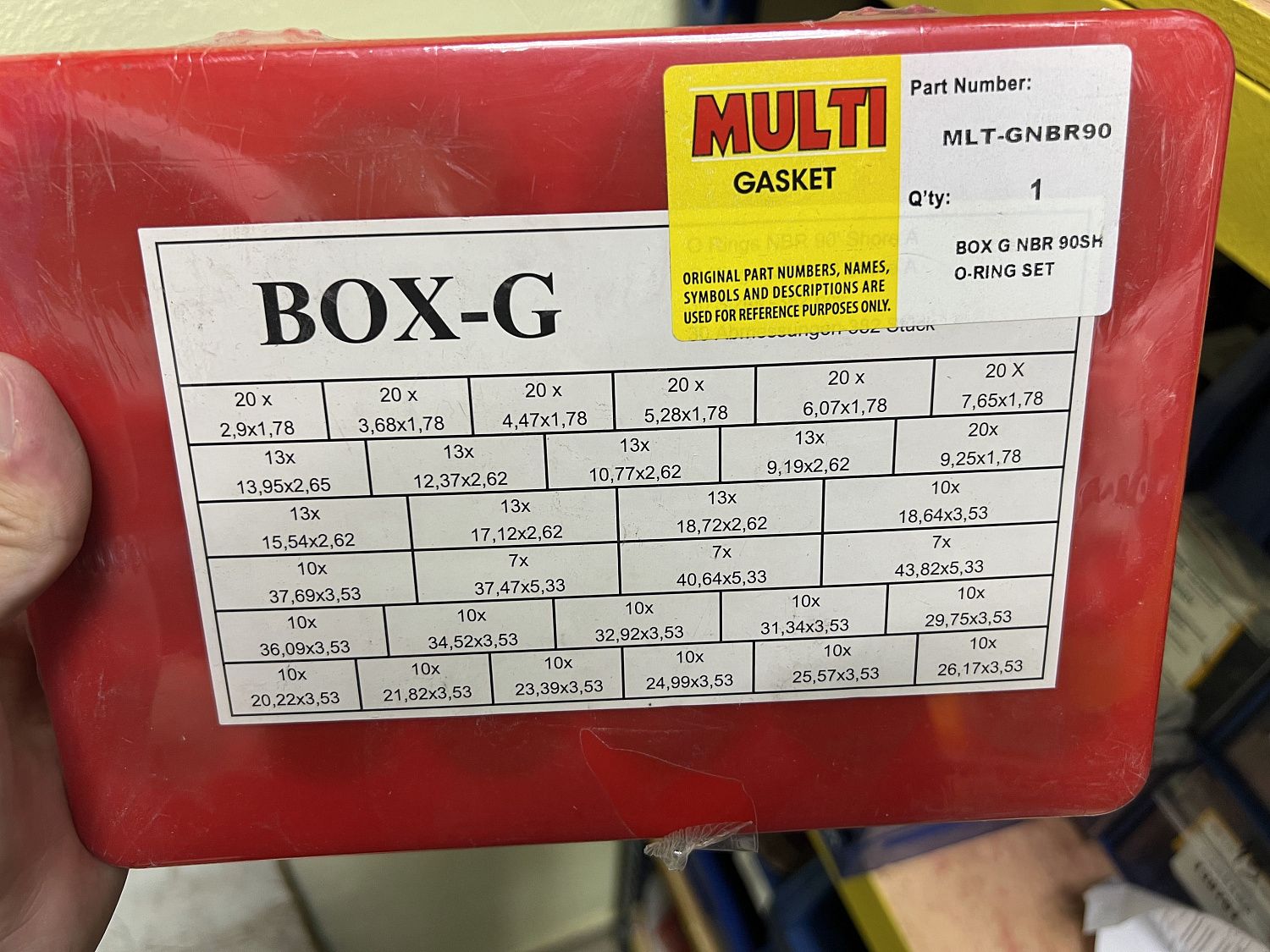 Набор уплотнительных колец MLT-GNBR90