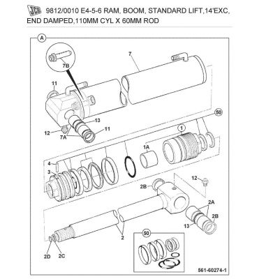 Купить Гидроцилиндр подъема задней стрелы 561/60273, 561/60274, 561/60280, 561/60279 (с демпфером) TMP А со склада в Москве. Оригинальные и OEM запчасти в наличии. Широкий выбор, гарантия качества. | РУСТЕХ.