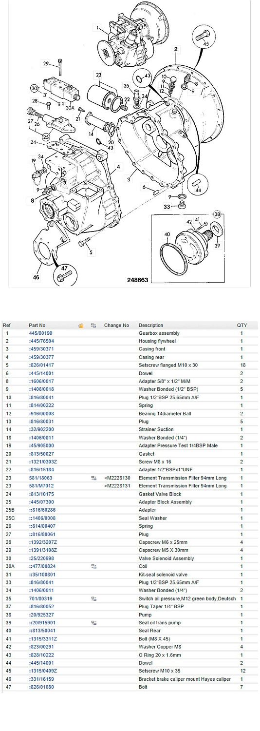 Фильтр трансмиссионный КПП 581/18063, 581/M8563, 581/M7012 JCB
