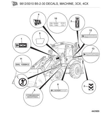 Купить Наклейка JCB средняя 817/17893, 332/G3450 А со склада в Москве. Оригинальные и OEM запчасти в наличии. Широкий выбор, гарантия качества. | РУСТЕХ.